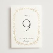 "Delicate Vine" - Table Numbers in Alabaster by Susan Moyal - Front