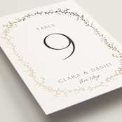 "Delicate Vine" - Table Numbers in Alabaster by Susan Moyal - Detail