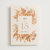 "Wedding in Aspen" - Table Numbers in Rust by Chris Griffith - Front