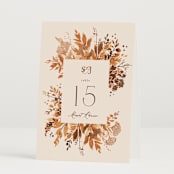 "Wedding in Aspen" - Table Numbers in Rust by Chris Griffith - Folded