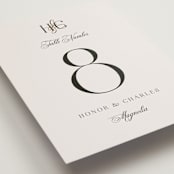 "HONOR" - Table Numbers in Ivory by Melanie Kosuge - Detail