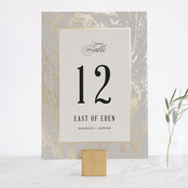 "Modern Marble" - Table Numbers in Cloud by Kelly Schmidt - Front