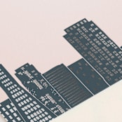 "Big City" - Table Numbers in Blush by Hooray Creative - Detail