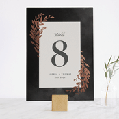 "Lux branch" - Table Numbers in Pepper by Stacey Meacham - Front