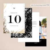 "Edgy Charm" - Table Numbers in Ivory by Kimberly FitzSimons - Back of Card Options