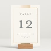 "Refined style" - Table Numbers in Slate by Stacey Meacham - Displayed (stand not included)