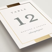 "Refined style" - Table Numbers in Slate by Stacey Meacham - Detail