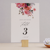 "Blossoms" - Table Numbers in Blush by Lori Wemple - Front