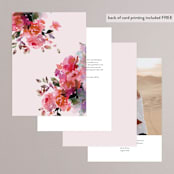 "Blossoms" - Table Numbers in Blush by Lori Wemple - Back of Card Options