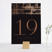 "Dazzling" - Table Numbers in Noir by Phrosné Barwood - Front