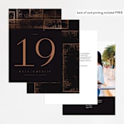 "Dazzling" - Table Numbers in Noir by Phrosné Barwood - Back of Card Options