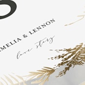 "Fresh Vines" - Table Numbers in Fern by Susan Moyal - Detail