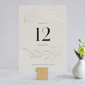 "Chic Wreath" - Table Numbers in Classic by Kelly Schmidt - Front