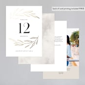 "Chic Wreath" - Table Numbers in Classic by Kelly Schmidt - Back of Card Options