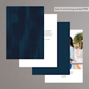 "Gold Leaf" - Table Numbers in Indigo by Kelly Schmidt - Back of Card Options