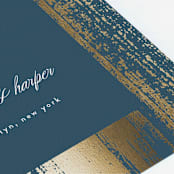 "Gold Leaf" - Table Numbers in Indigo by Kelly Schmidt - Detail