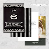"Slated Forever" - Table Numbers in Chalkboard by GeekInk Design - Back of Card Options