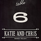"Slated Forever" - Table Numbers in Chalkboard by GeekInk Design - Detail
