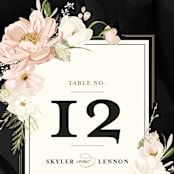 "Forever" - Table Numbers in Blush by Susan Moyal - Detail