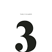 "Nolita" - Table Numbers in Silk by Annie Clark - Detail