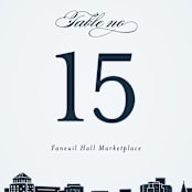 "Big City - Boston" - Table Numbers in Pale Blue by Hooray Creative - Detail
