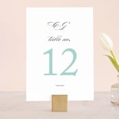 "Cordial Flourish" - Table Numbers in Arctic by Olivia Raufman - Front