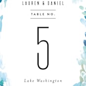 "Gallery Abstract Art" - Table Numbers in Ocean by Alethea and Ruth - Detail