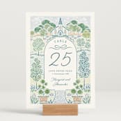 "Going to the Chapel" - Table Numbers in Meadow by Paper Sun Studio - Displayed (stand not included)
