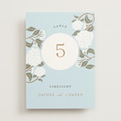 "Hydrangea Garden" - Table Numbers in Sky by Susan Zinader - Front