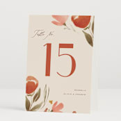 "Giardino" - Table Numbers in Saffron by Vera Lim - Folded