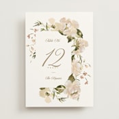 "Felicity" - Table Numbers in Pearl by Leah Bisch - Front