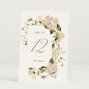 "Felicity" - Table Numbers in Pearl by Leah Bisch - Folded