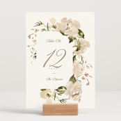 "Felicity" - Table Numbers in Pearl by Leah Bisch - Displayed (stand not included)