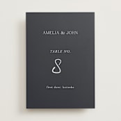 "Floral Monogram" - Table Numbers in Champagne by Lindsay Megahed - Front