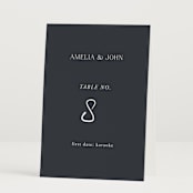 "Floral Monogram" - Table Numbers in Champagne by Lindsay Megahed - Folded