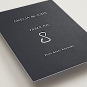 "Floral Monogram" - Table Numbers in Champagne by Lindsay Megahed - Detail
