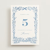 "Royal" - Table Numbers in Cobalt by Petra Kern - Front