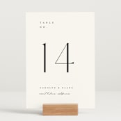 "SoHo" - Table Numbers in Silk by Kelly Schmidt - Displayed (stand not included)