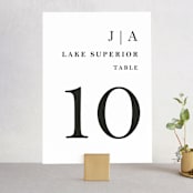 "Sophistotype" - Table Numbers in Sea Salt by Snow and Ivy - Front