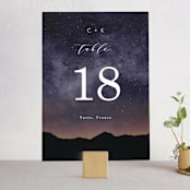 "Starry Skies" - Table Numbers in Twilight by Kelly Schmidt - Front