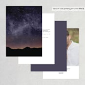 "Starry Skies" - Table Numbers in Twilight by Kelly Schmidt - Back of Card Options