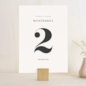 "Modern Initials" - Table Numbers in Buttercream by Lori Wemple - Front