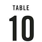 "Open Bar" - Table Numbers in Tuxedo by Jennifer Lew - Detail