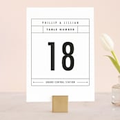 "Between the Lines" - Table Numbers in Blazer by Fine and Dandy Paperie - Front