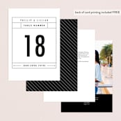 "Between the Lines" - Table Numbers in Blazer by Fine and Dandy Paperie - Back of Card Options