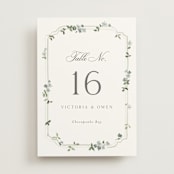 "Wistful" - Table Numbers in Mist by Everett Paper Goods - Front