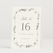 "Wistful" - Table Numbers in Mist by Everett Paper Goods - Folded