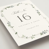 "Wistful" - Table Numbers in Mist by Everett Paper Goods - Detail