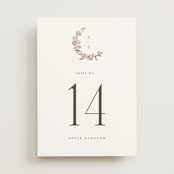"Daphne" - Table Numbers in Sephia by Itsy Belle Studio - Front