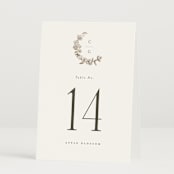 "Daphne" - Table Numbers in Sephia by Itsy Belle Studio - Folded